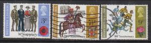 Great Britain 1971 Sc 654-7 British Legions Used