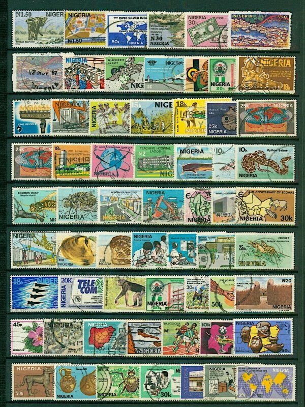 Nigeria collection with a good range of issues will benefit  Used Stamps