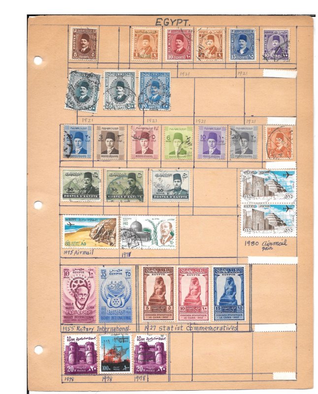 Just Fun Page Egypt, Germany DDR 2 Pages Collection Lot (With Page) (15719)