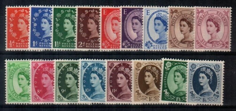Great Britain Scott 292-308 Mint NH [TK439]