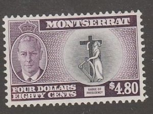 MONTSERRAT #126 MINT HINGED TOP VALUE IN SET