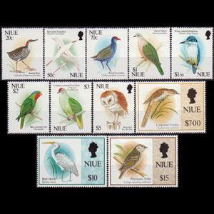 NIUE 1992 - Scott# 604-14 Birds Set of 11 NH