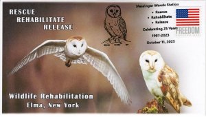 23-251, 2023, Wildlife Rehabilitation, Event Cover, Pictorial Postmark, Elma NY,