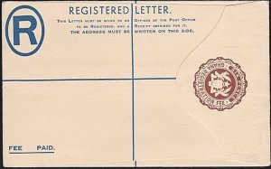 GHANA 6d registered envelope fine unused...................................A8706