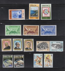 Gibraltar - 6 VFMNH Europa sets, 1977-84 era CV $4.55