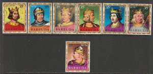 1970 Antigua-Barbuda - Sc 43-79 - MNH VF - 37 single - English Monarchs