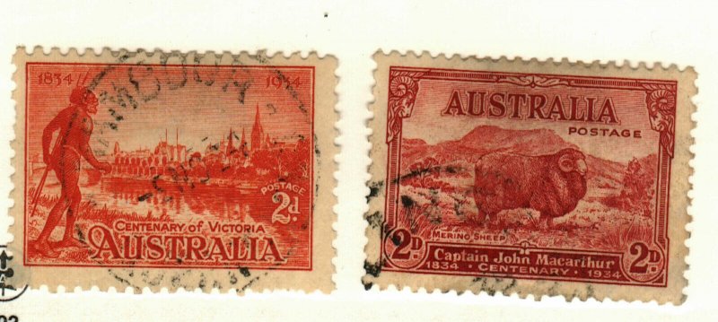 Australia #142-3 used