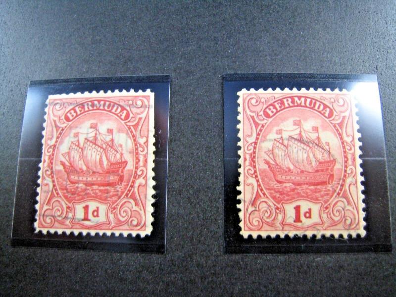 BERMUDA SCOTT #83 & 83a - 1926/8  VF/Used     (apsB15)