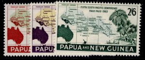 AUS - Papua New Guinea QEII SG36-38, 1962 south pacific conference set, NH MINT.