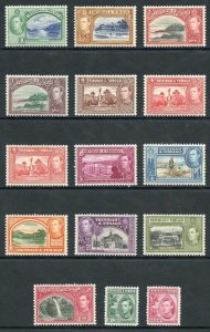 Trinidad and Tobago SG246/56 1938-44 KGVI Set Wmk Mult Script CA M/M