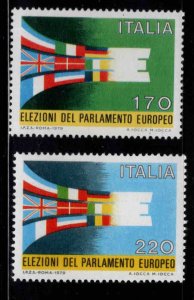 Italy Scott 1368-1369 MNH** 1979 EU Flag stamps
