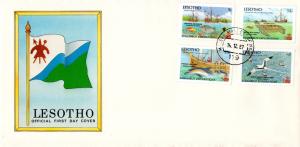 Lesotho - 1987 Columbus Explorations FDC Set SG 781-784, MS785