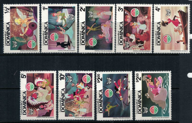 Dominica #679-88* NH CV $11.25 Disney/Christmas set complete with Souvenir sheet