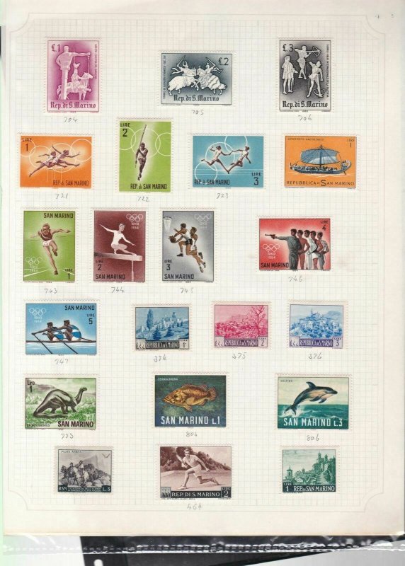 san marino stamps page ref 16854
