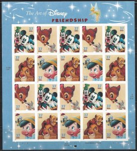 US #3868a 37c The Art of Disney Friendship ~ MNH