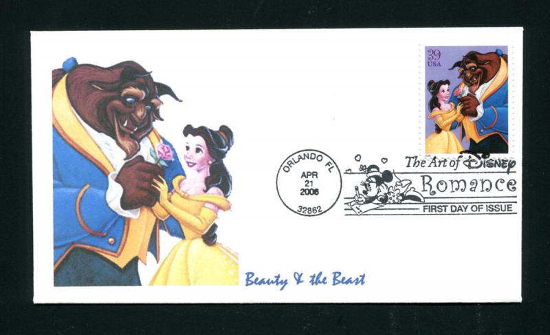 Sc. 4027 Disney / Beauty and the Beast FDC - Junction Cac...