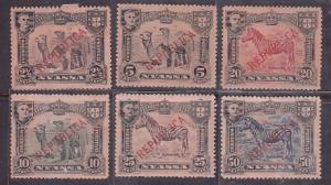 Nyassa 1911 Sc 51-6 Overprint MH