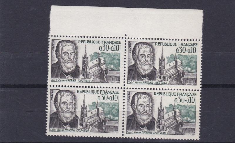 FRANCE  1966  S G  1702   30C + 10   VALUE  BLOCK OF 4  MNH  NO F153