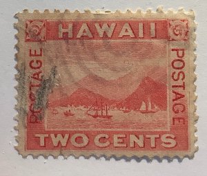 Hawaii 1899 Scott 81a used - 2c, Landscape, View of Honolulu