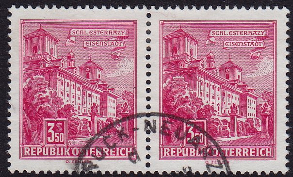 Austria - 1962 - Scott #699 - used pair - Eisenstadt