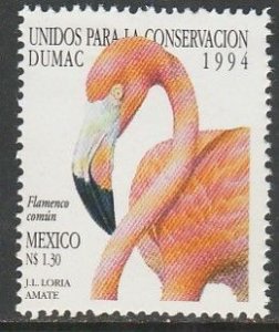 MEXICO 1864, UNITED FOR CONSERVATION, FLAMINGO. MINT, NEVER HINGED. VF.