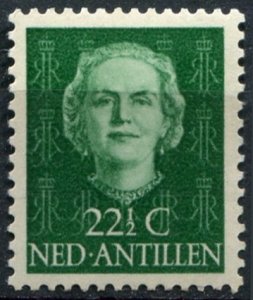 Netherlands Antilles Sc#221 MH/Unused, 22½c bl grn, Queen Juliana (1954)