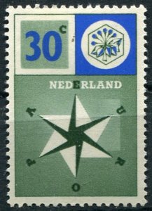 Netherlands Sc#373 MH/Unused, 30c dp dl grn & ultra, Europa (C.E.P.T.) 1957 (...