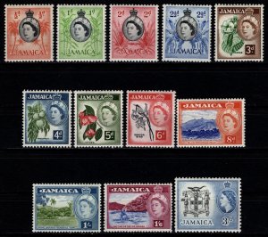 Jamaica 1956 Elizabeth Def., Part Set to 1s6d & 3s [Unused]