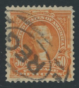 USA 310 - 50 cent Jefferson - VF Used with bold Registration cancel