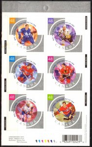 Canada 2003 Hockey NHL Players Mi.2098/2103 Self Adhesive Pane MNH