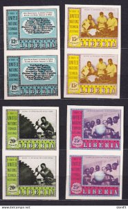 Liberia 1954 Imperf Pairs Proofs UN MNH 15528