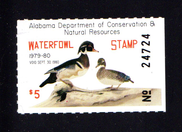 Alabama AL1 Waterfowl Duck Stamp 1979 MNH OG VF/XF United States