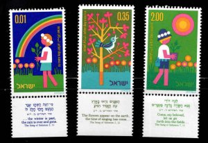 ISRAEL Scott 552-554 MNH** Arbor Day set with tabs