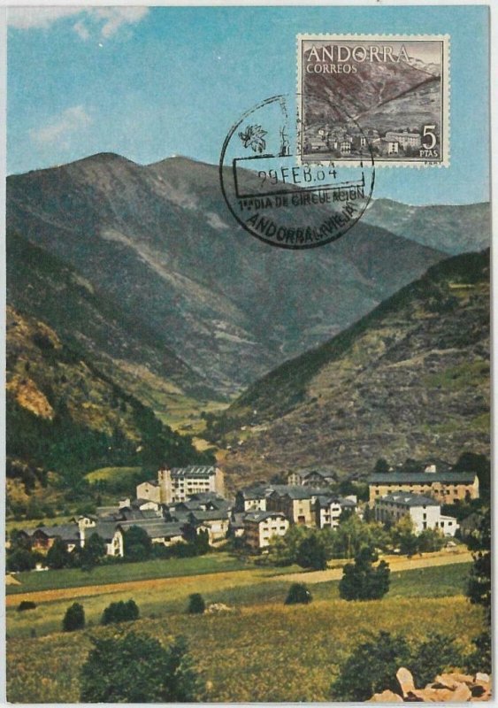 48339 - ANDORRA - MAXIMUM CARD - Architecture1964 5 pts-