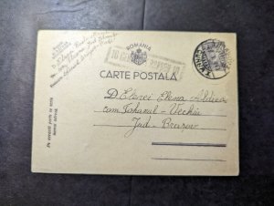 1943 Censored Romania Postcard Cover Brasov Local Use