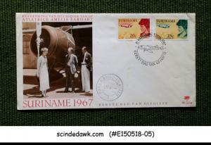 SURINAME - 1967 30th ANNIVESARY OF AMELIA EARHART VISIT - 2V FDC