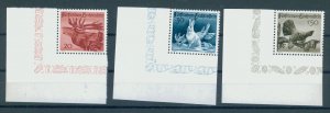 LIECHTENSTEIN, HUNTING ANIMALS 1948, ALL CORNER ITEMS, MNH