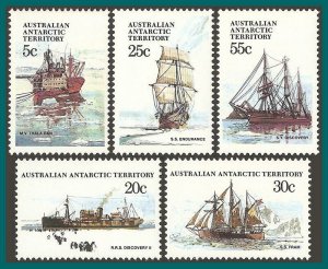 AAT 1979 Ships 1, MNH #L39,L43,L45,L46,L51,SG39,SG43,SG45,SG46,SG51