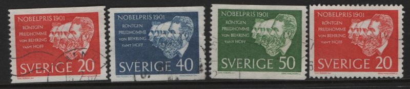 SWEDEN, 603-606, (4)SET, USED, 1961, ROENTGEN PRUDHOMME