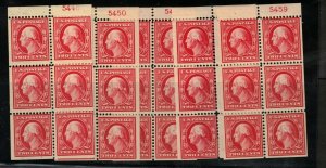 USA #375a Mint Fine - Very Fine Booklet Panes Group Of Ten