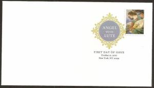 US 4477 Christmas Angel with Lute DCP FDC 2010