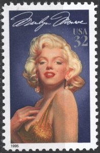 SC#2967 32¢ Legends of Hollywood: Marilyn Monroe Single (1995) MNH