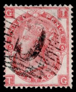 Sg103, 3d rose plate 5, FINE used. Cat £65. CONSTANTINOPLE. TG