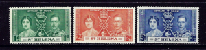St Helena 115-17 MNH 1937 KGVI Coronation