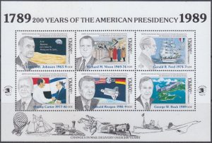 DOMINICA Sc# 1207a-f MNH  S/S of 6 200 YEARS of the AMERICAN PRESIDENCY