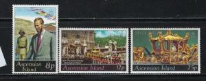 Ascension 218-20 NH 1977 QEII Silver Jubilee