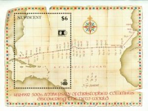 St Vincent Columbus , 1 souvenir sheet