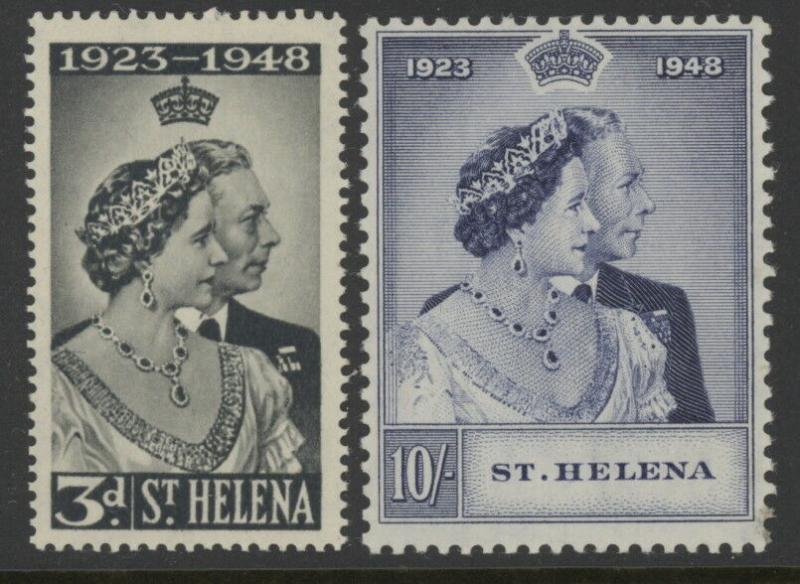 St. Helena 130 & 131 complete set - George VI Silver Wedding Anniv Issue