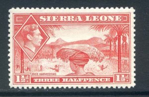 Sierra Leone 1 1/2d Scarlet SG190 Mounted Mint