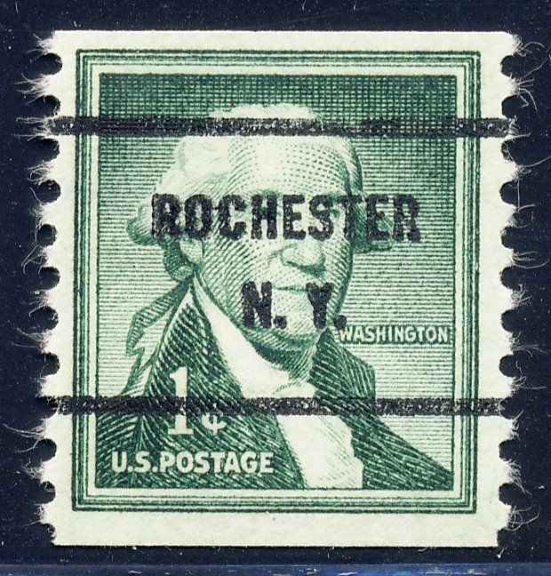 Rochester NY, 1054-61 Bureau Precancel, 1¢ coil Washington